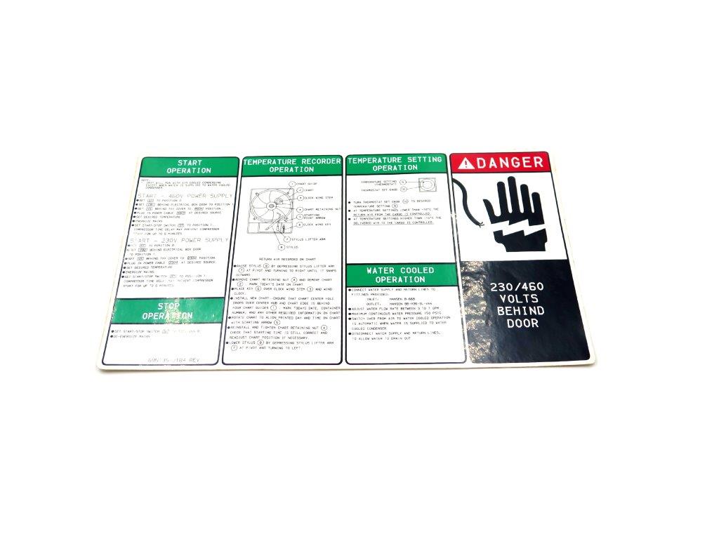 LABEL, OPERATING INSTRUCTION